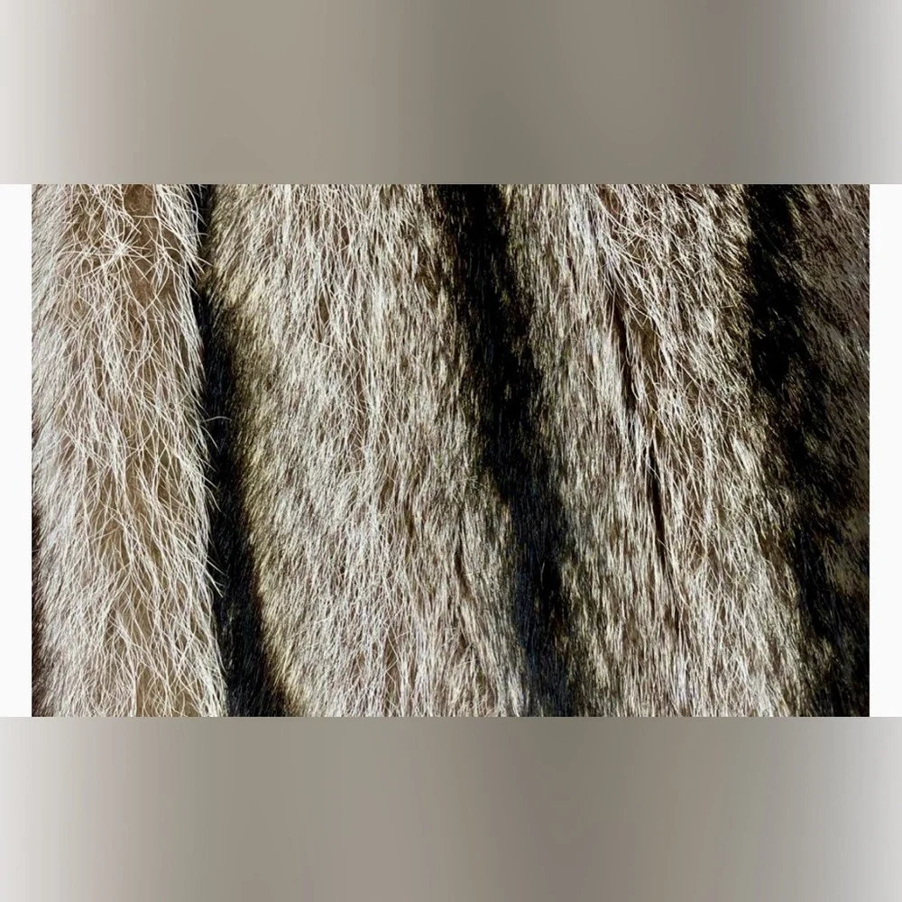 PHIL M STUPP RACCOON FUR COAT CHOCOLATE BROWN & CREAM GENUINE ❄️🎄❤️‍🔥 - Picture 8 of 8